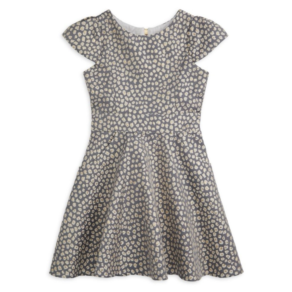 Zoe LTD. Girls metallic cheetah print dress size 7